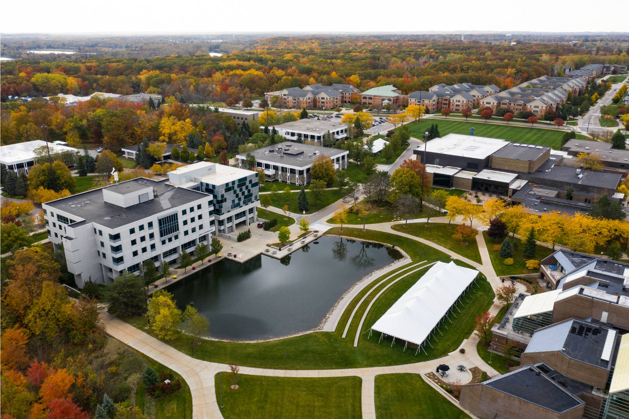 Ariel shot of Allendale Campus - Reach Higher 2025